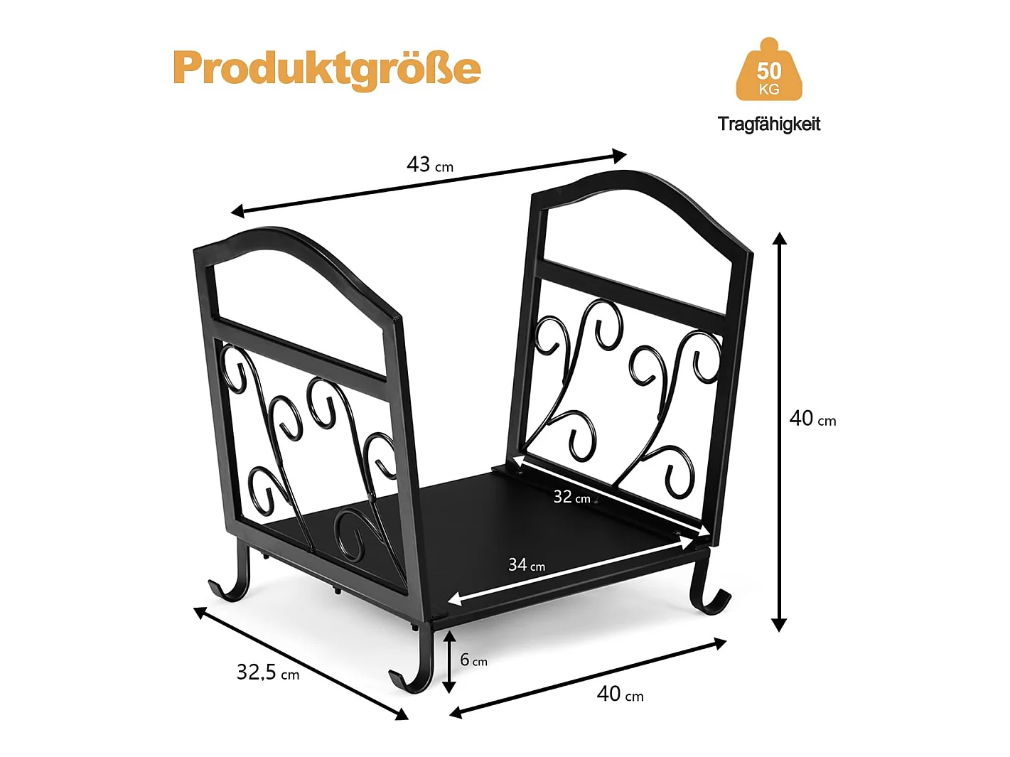 Kaminholzregal Metall