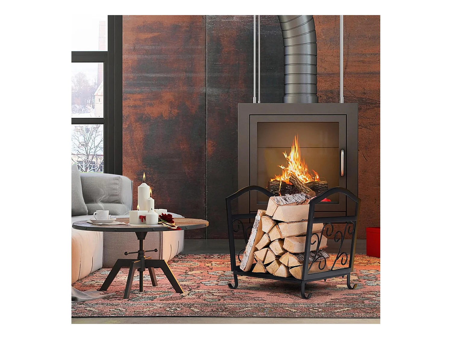 Kaminholzregal Metall