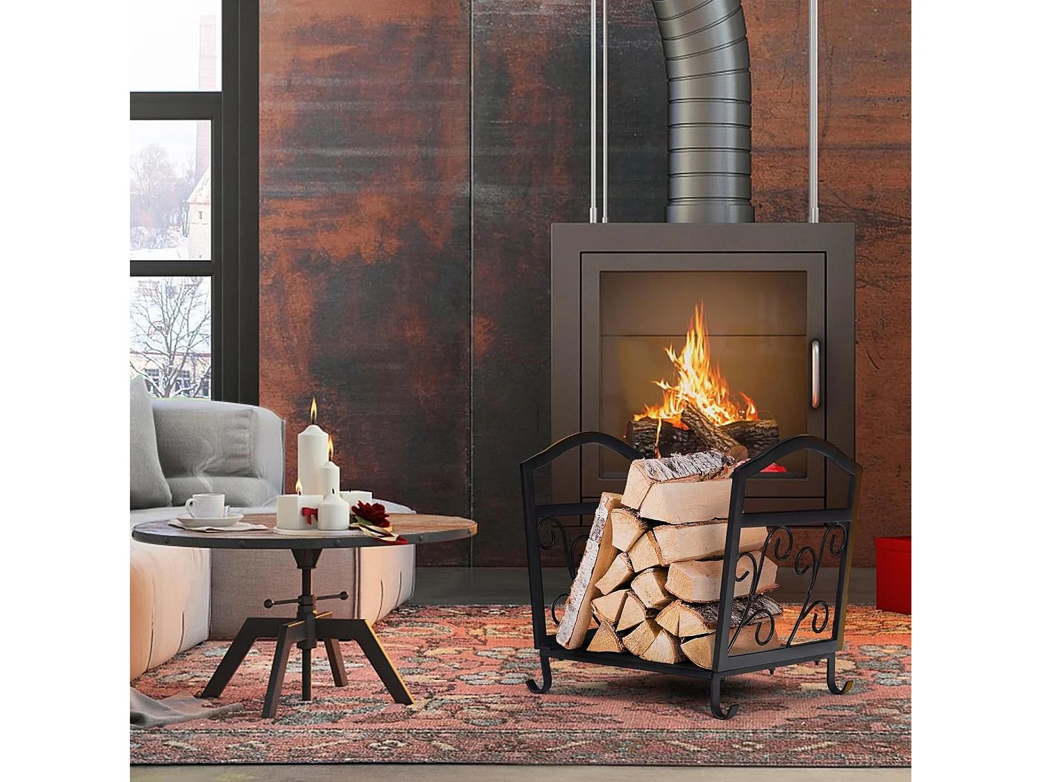 Kaminholzregal Metall