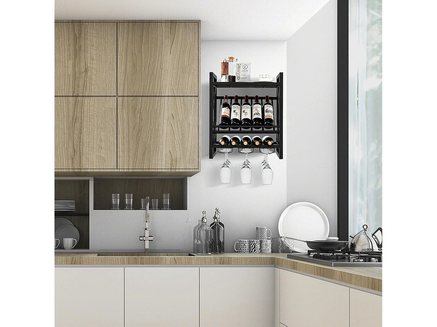 Weinregal für 10 Weinflaschen