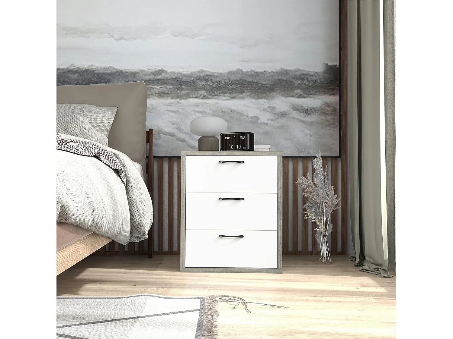 Nachttisch mit 3 Schubladen