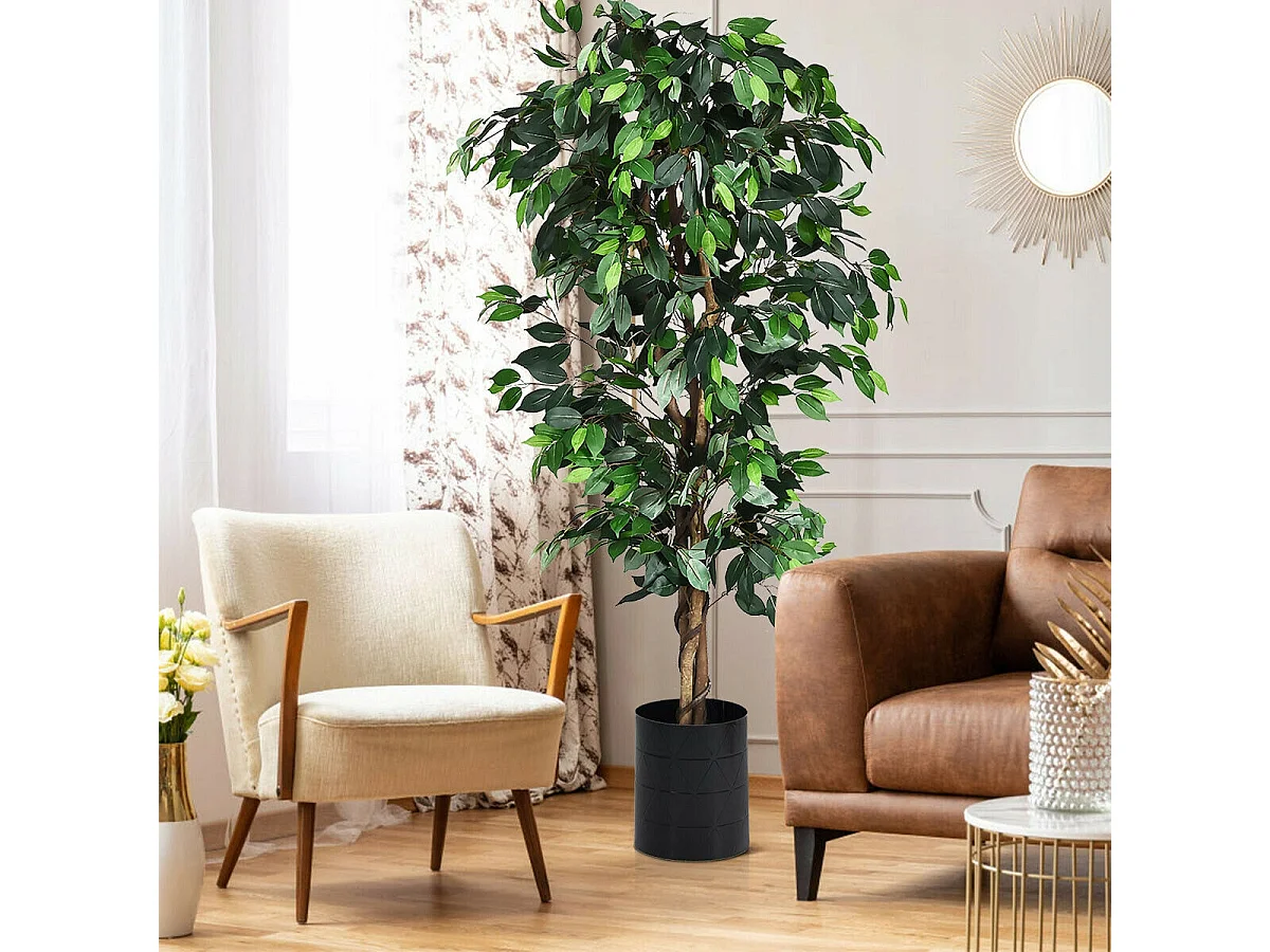 FICUS ARTIFICIEL, ARBRE ORNEMENTAL, POT DE 180 CM