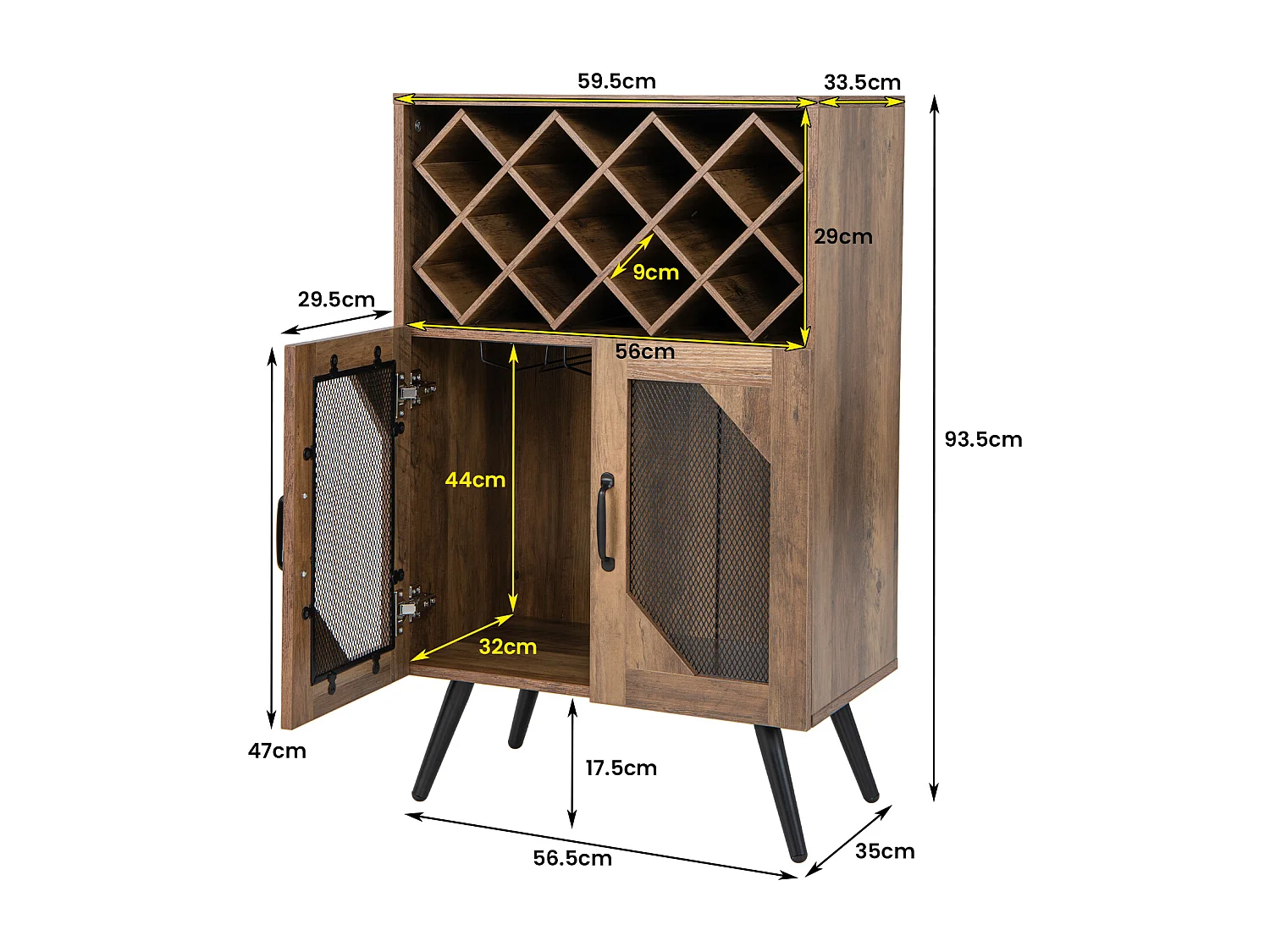 Vintage Weinschrank Weinregal