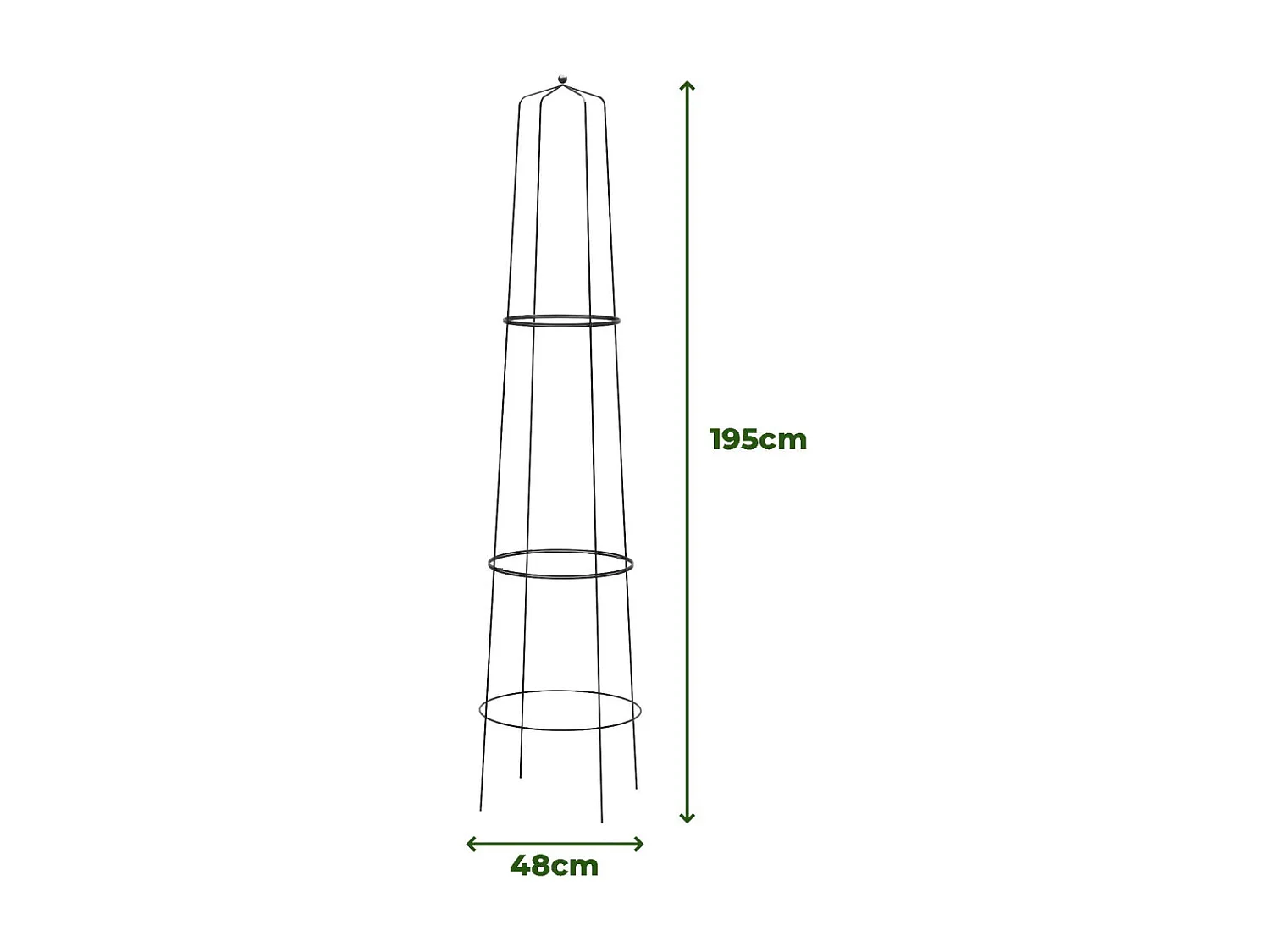 Treilli en acier 48 x 195 cm Tower