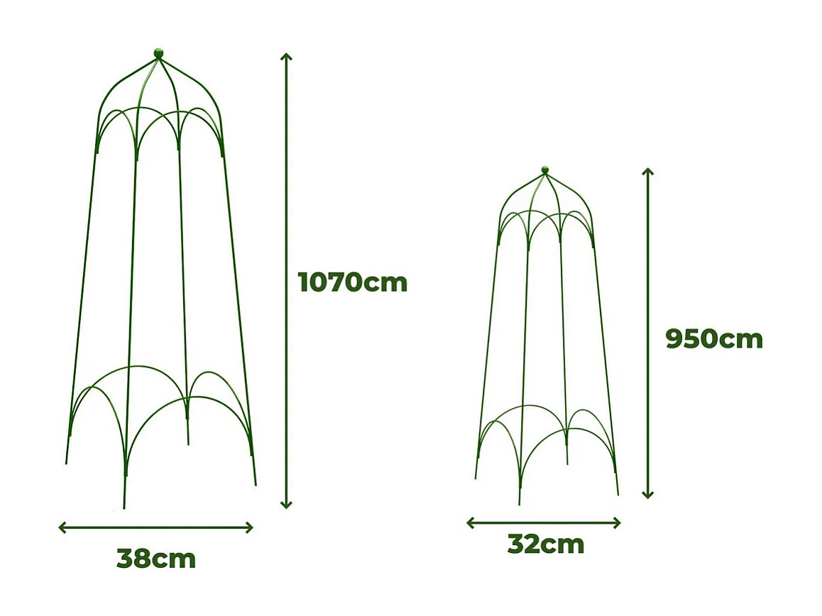 Treillis en acier Arthur (Lot de 4)
