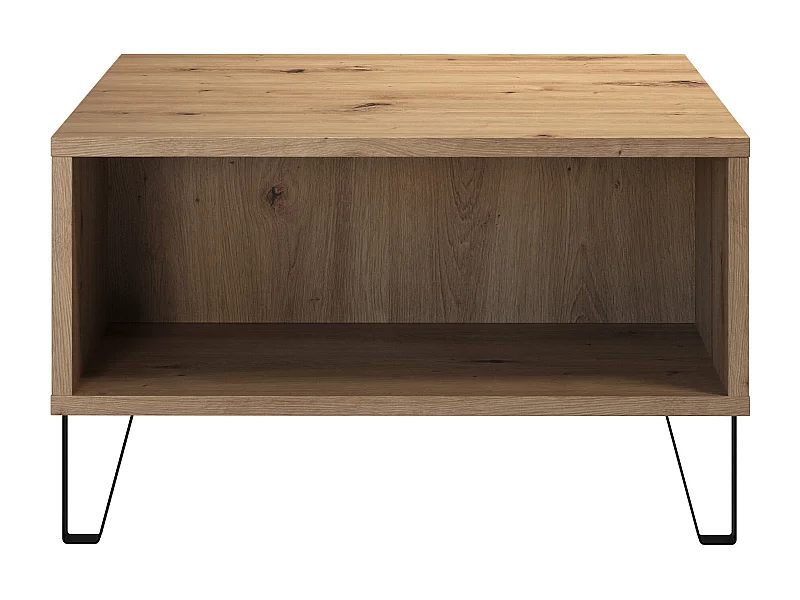 Table basse - Mélaminé chêne- Naturel - 60 - 37 - 60 cm