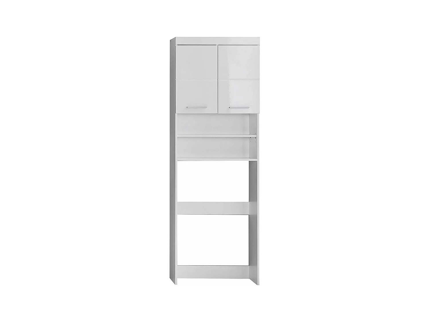 Meuble dessus de machine à laver blanc brillant Kelia 63cm