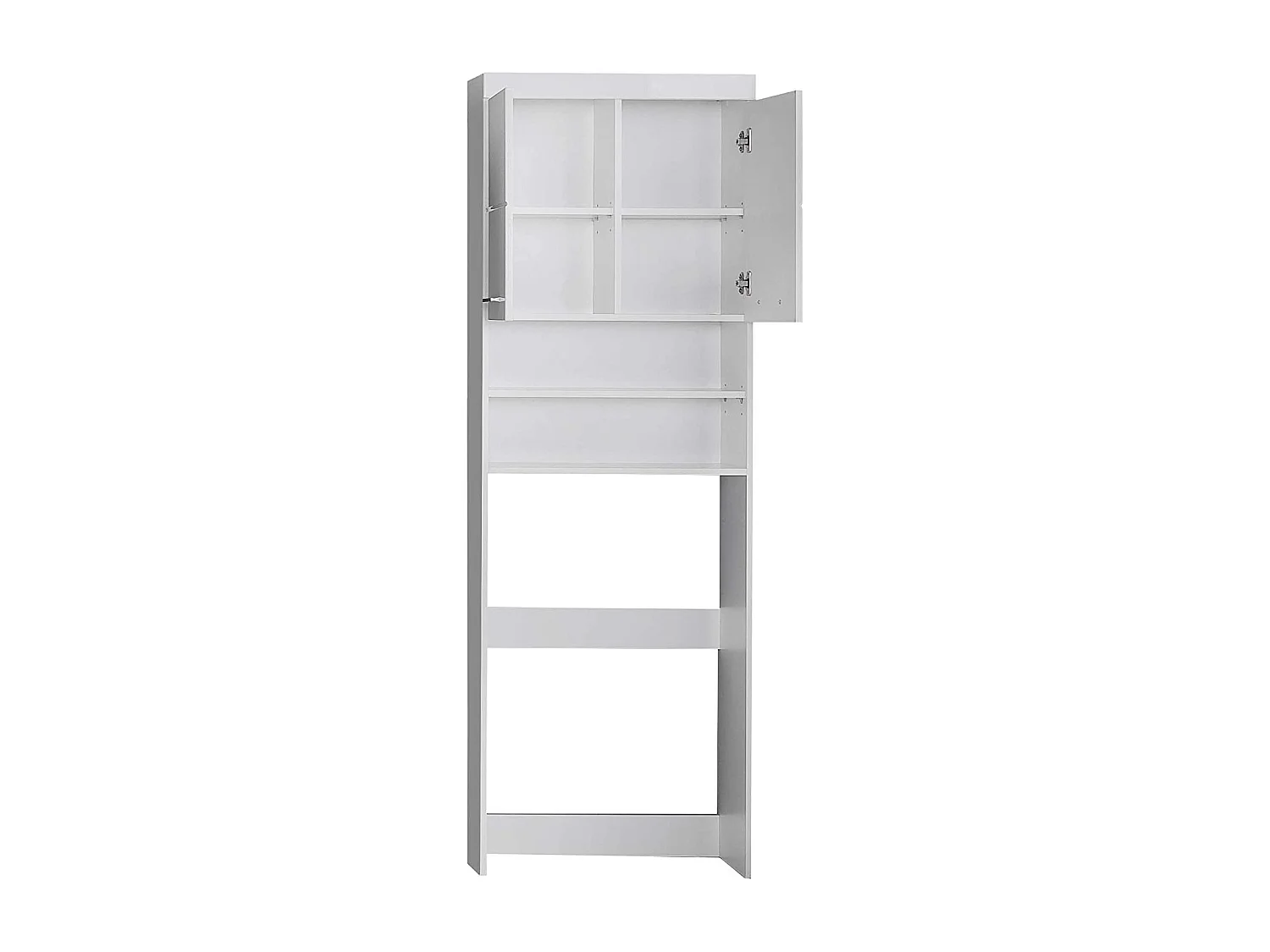 Meuble dessus de machine à laver blanc brillant Kelia 63cm