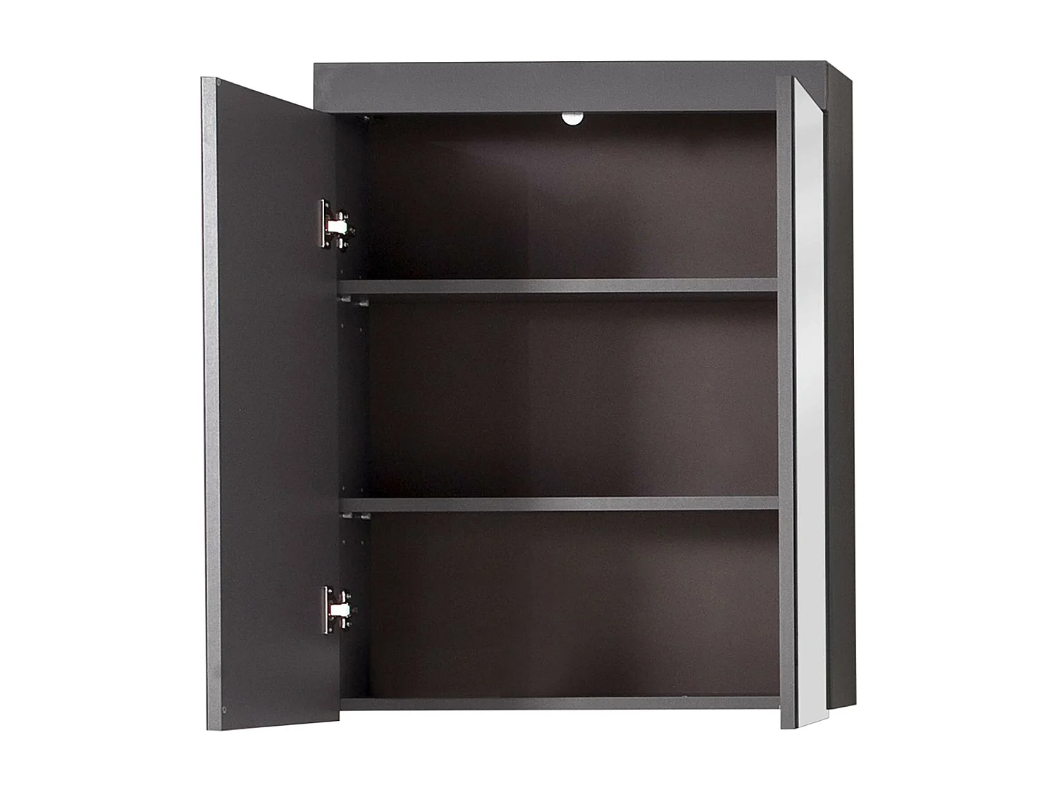 Kelia glanzend wit en grijze wandkast 60 cm