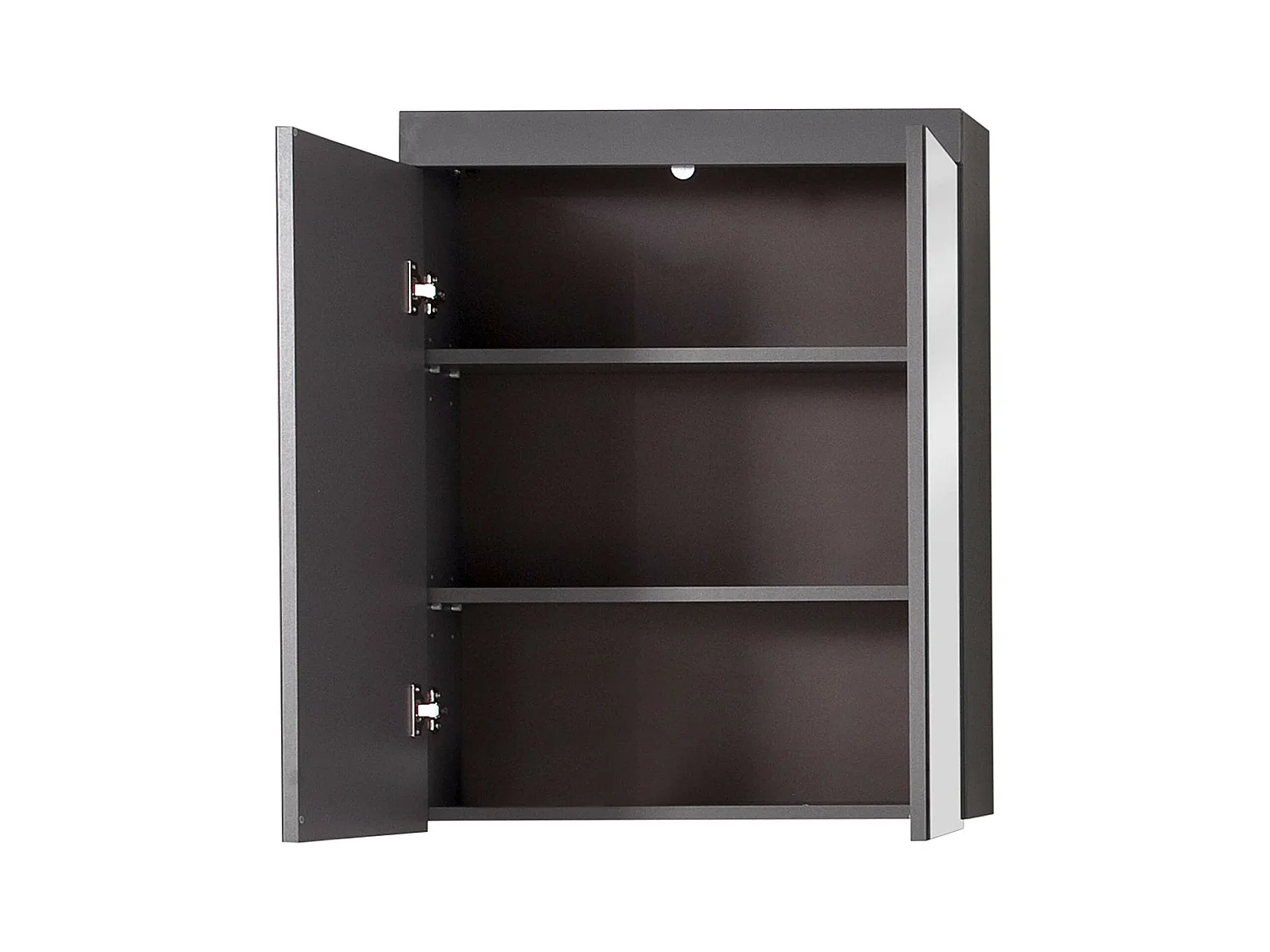 Armoire murale blanc et gris brillant Kelia 60cm