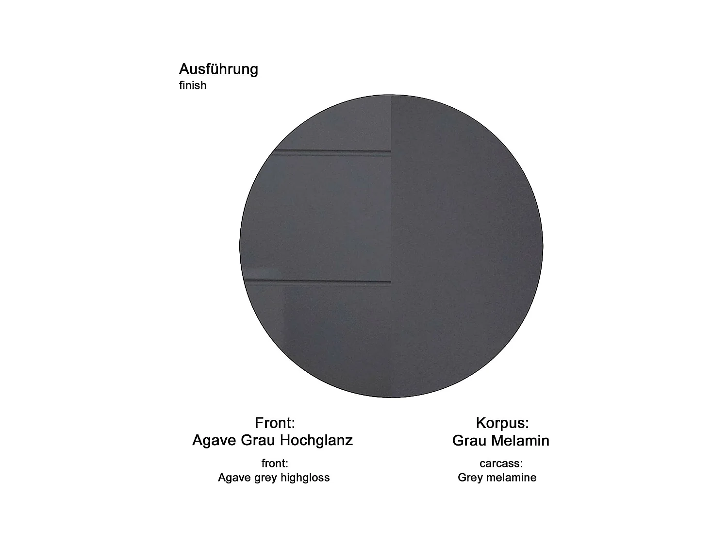 Armoire murale blanc et gris brillant Kelia 60cm