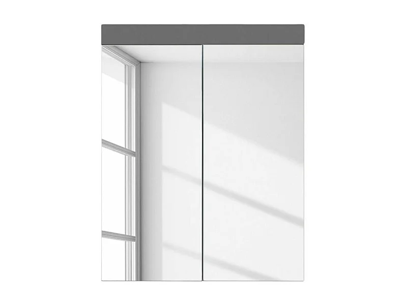 Kelia glanzend wit en grijze wandkast 60 cm