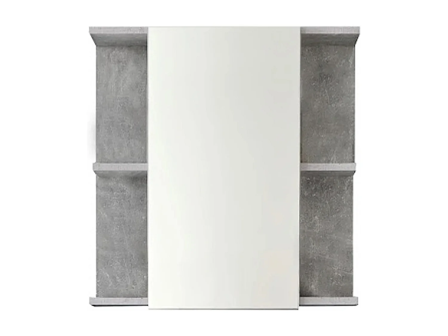 Lenny 1-deurs wit en grijs melamine badkamermeubel met spiegel