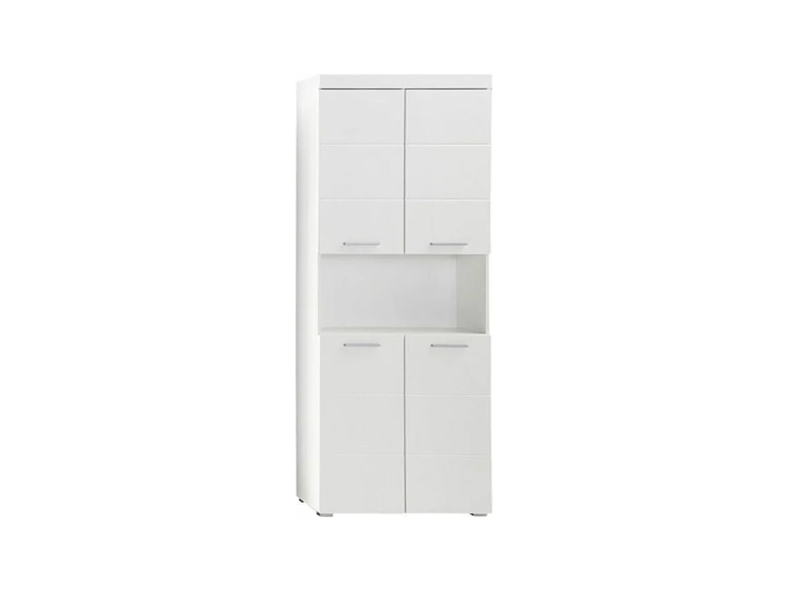 Colonne de salle de bain 2 portes blanc brillant Kelia 73cm