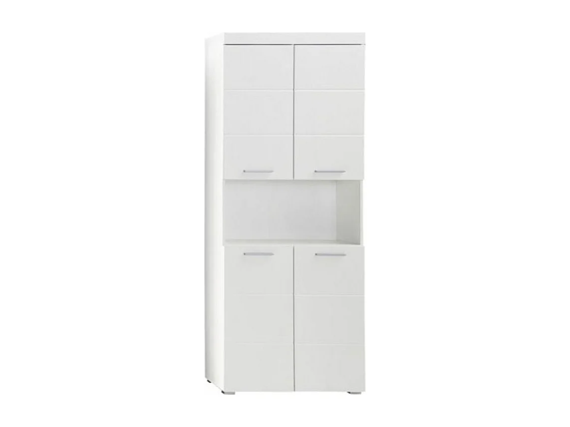 Colonne de salle de bain 2 portes blanc brillant Kelia 73cm