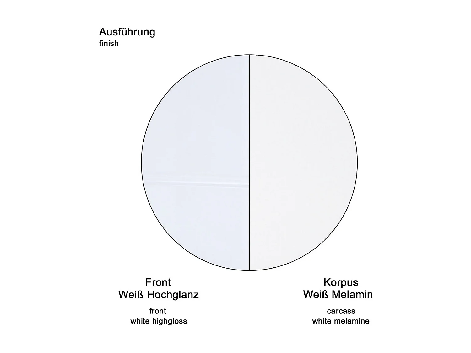 Colonne de salle de bain 2 portes blanc brillant Kelia 73cm