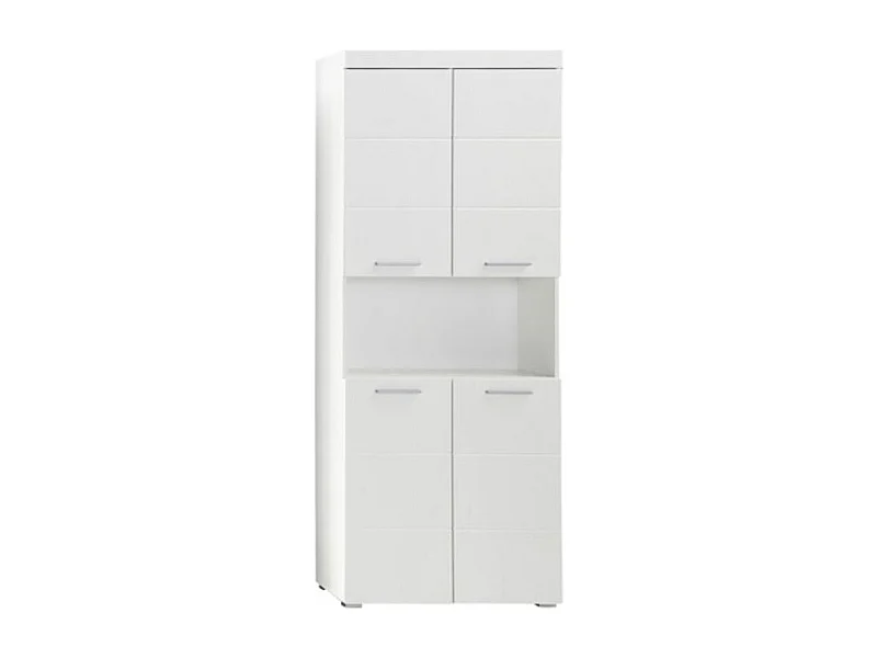 Kelia glanzend witte 2-deurs badkamerzuil 73 cm