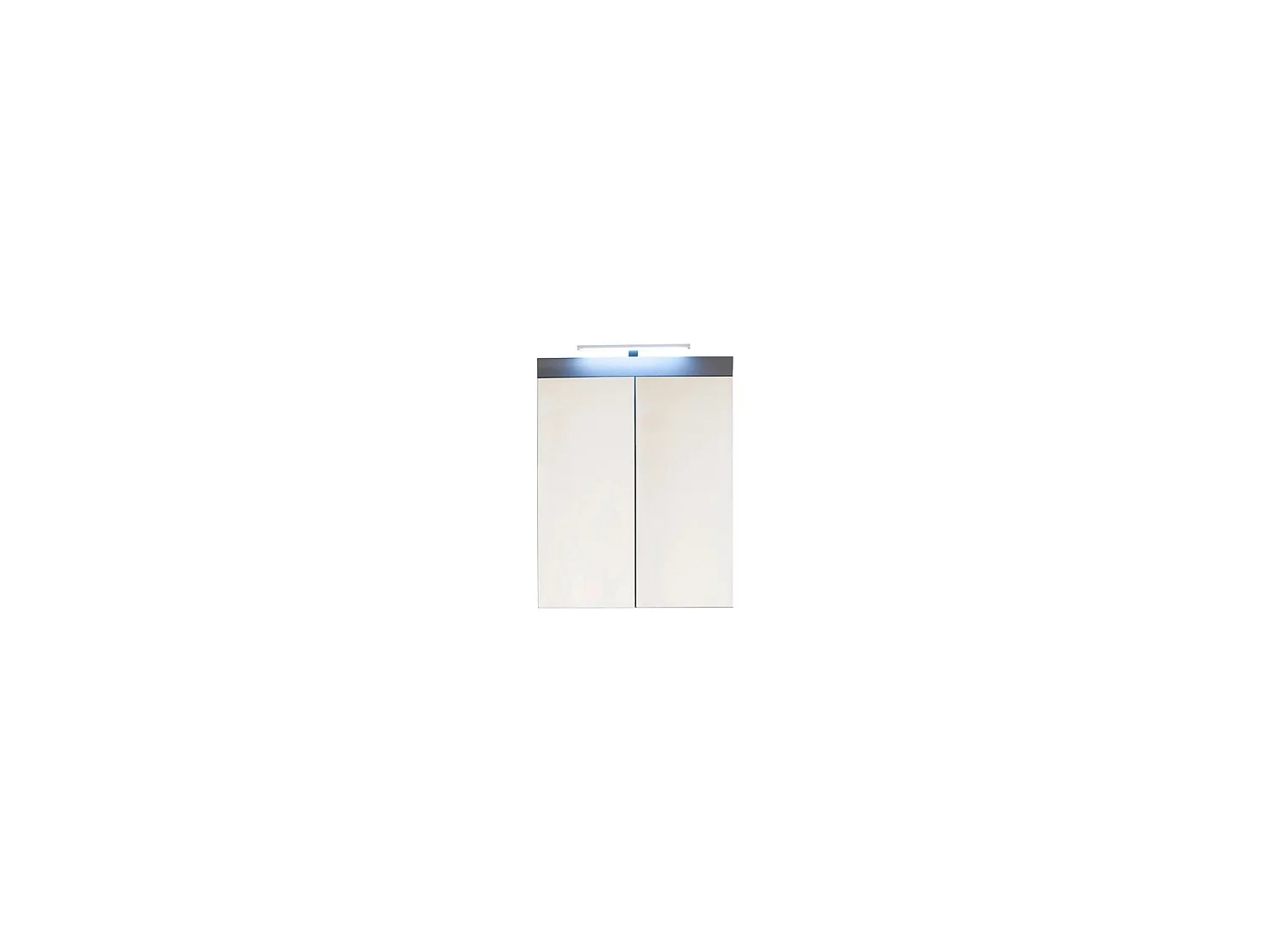 AmandaMandoBea Armoire de toilette murale avec miroir B, 2 portes, miroir, gris, gris agave brillant.