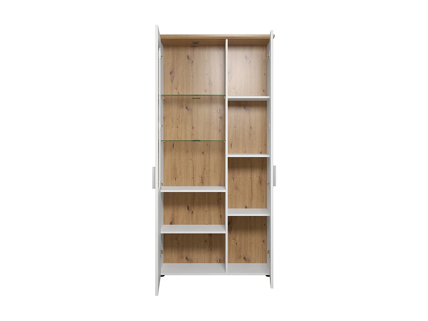Vaisselier 2 portes dont une avec verre trempé L95 cm - Shade