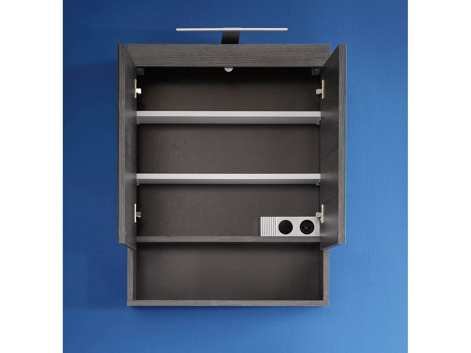 Meuble de salle de bain - Armoire de toilette en mélaminé. L-H-P : 58 - 75 - 18 cm