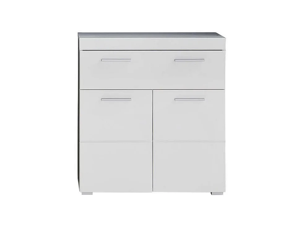 Meuble bas - Mélaminé - Blanc - 73 - 79 - 31 cm