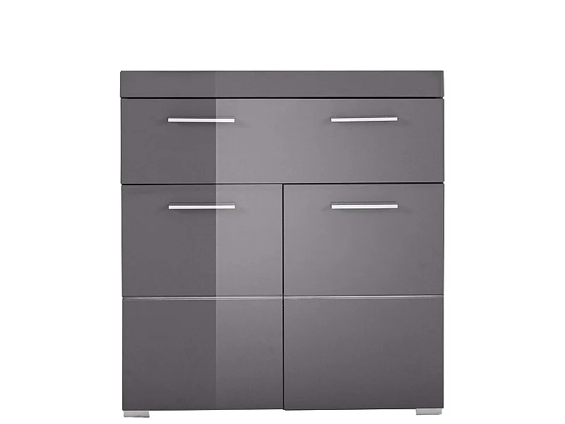 Meuble bas - Mélaminé - Gris - 73 - 79 - 31 cm