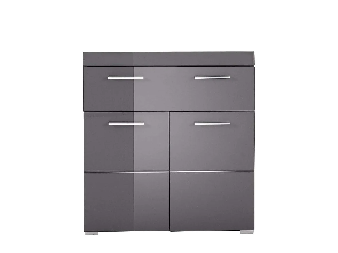 Meuble bas - Mélaminé - Gris - 73 - 79 - 31 cm