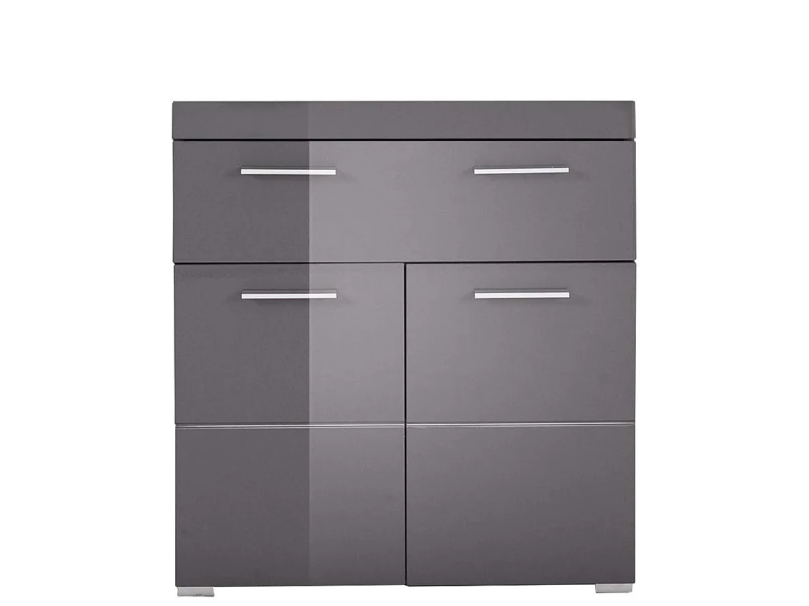 Meuble bas - Mélaminé - Gris - 73 - 79 - 31 cm