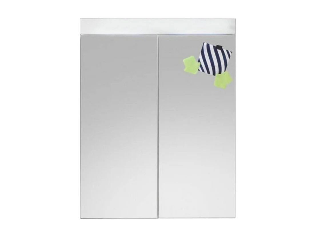 Armoire murale avec miroir blanc brillant Kelia 60cm