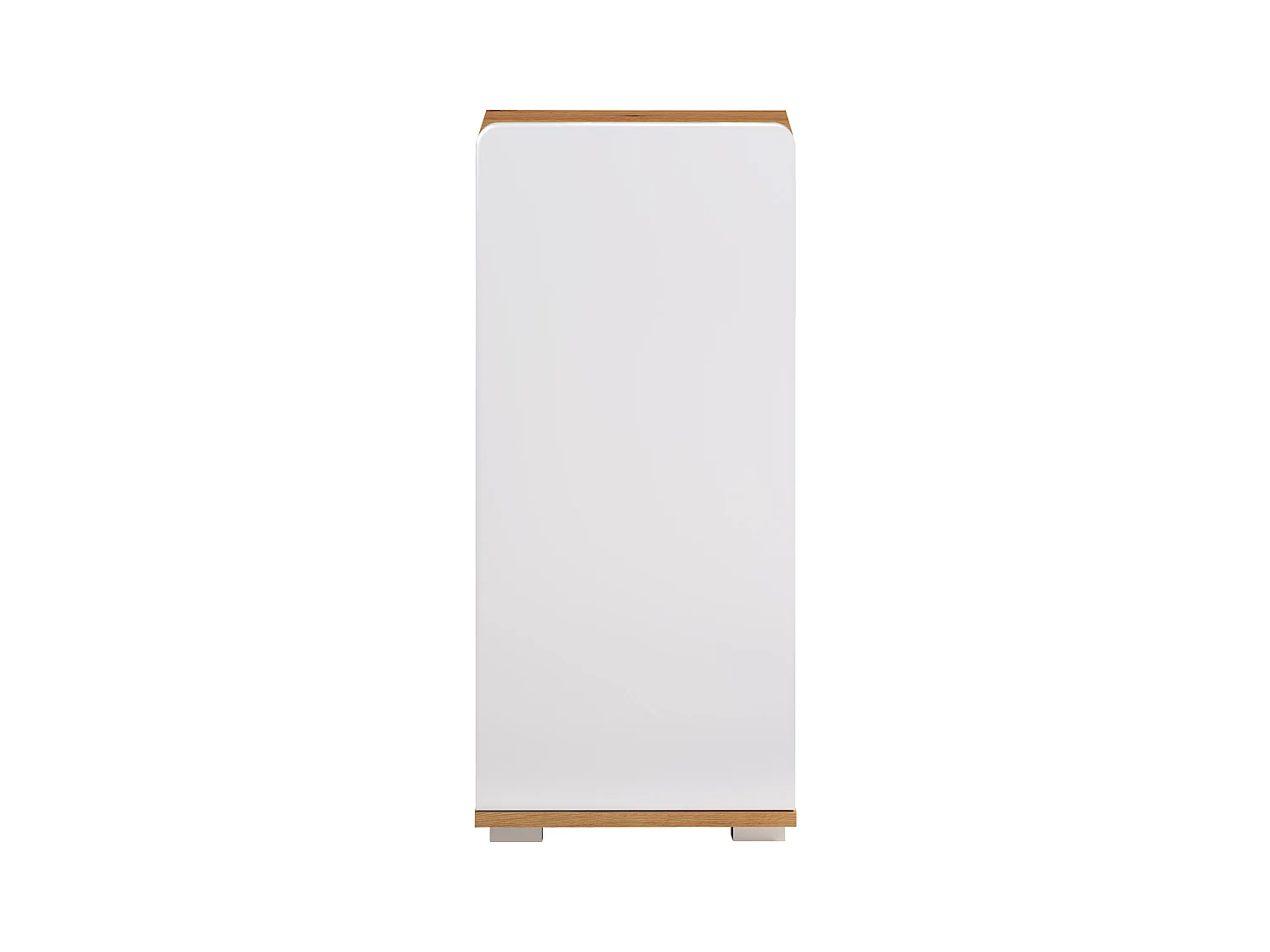 Armoire - Mélaminé chêne - Naturel-Blanc - 37 - 82 - 31 cm