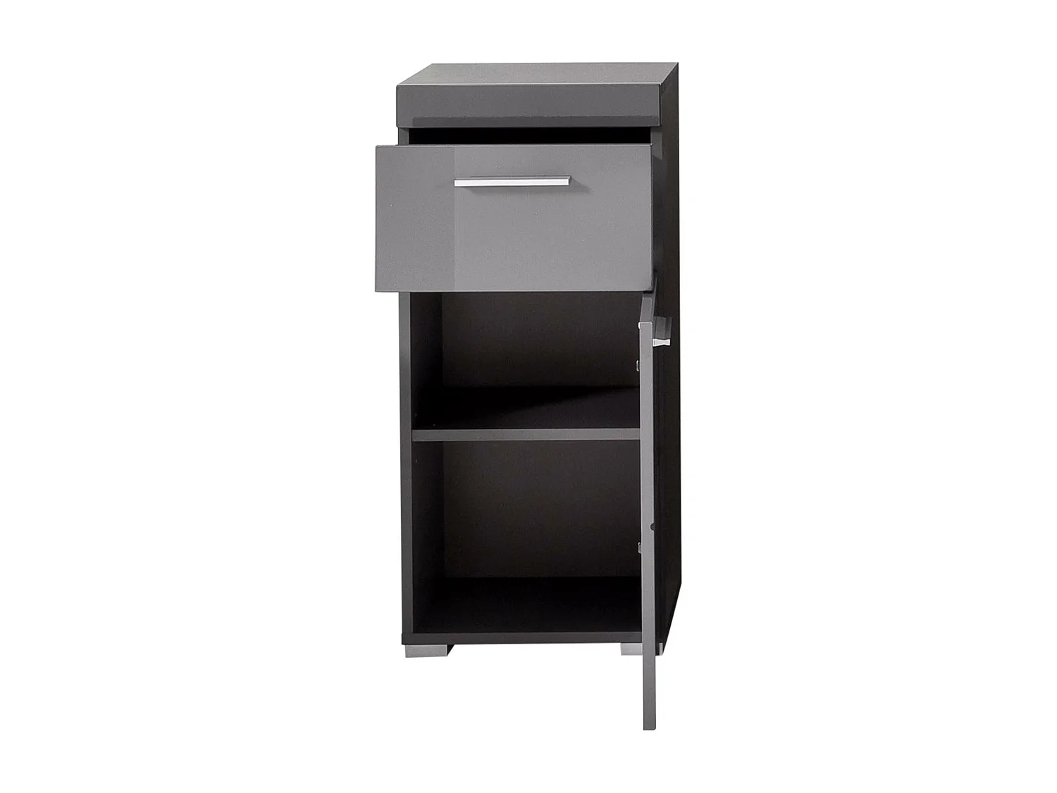 Meuble bas - Mélaminé - Gris - 37 - 79 - 31 cm