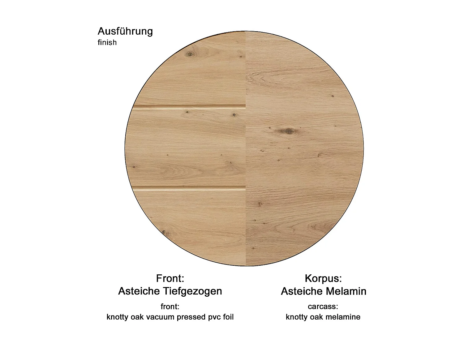 Kelia licht eiken 2-deurs badkamermeubel 73 cm