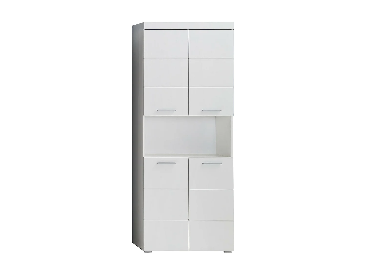 Meuble de salle de bain mélaminé - Meuble Colonne. Blanc brillant. L-H-P : 73 - 190 - 31 cm