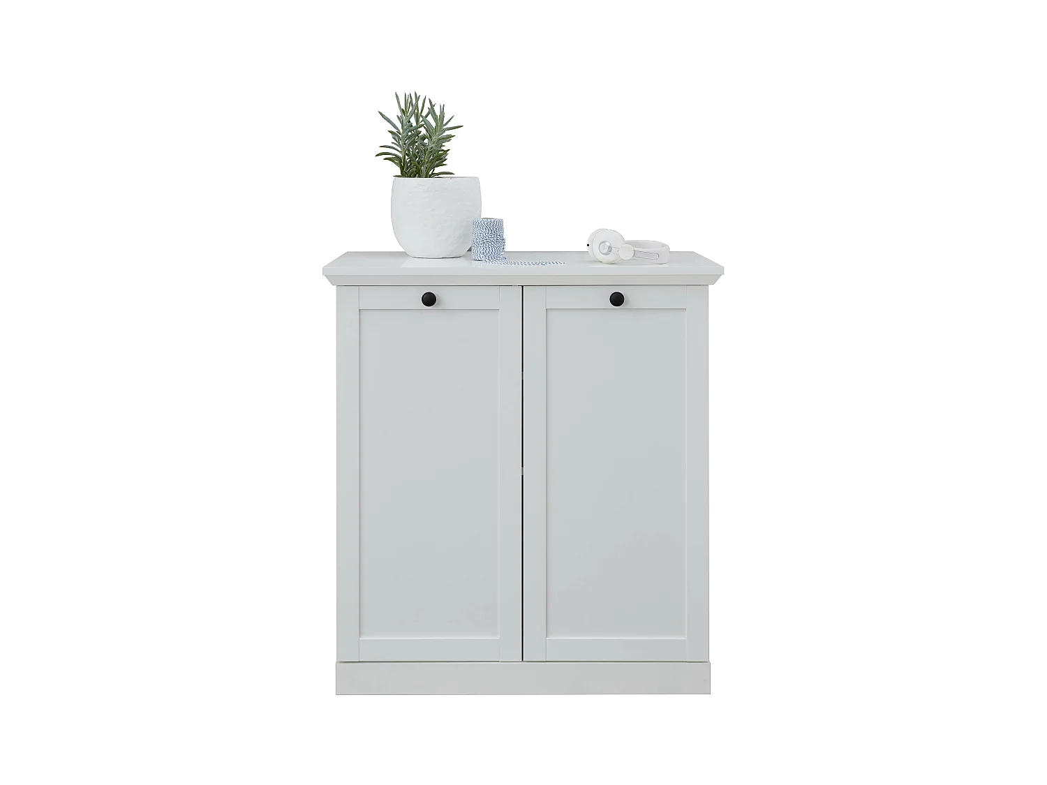 Meuble chambre. Commode mélaminé blanc. L - H - P : 81 | 88 | 41 cm.