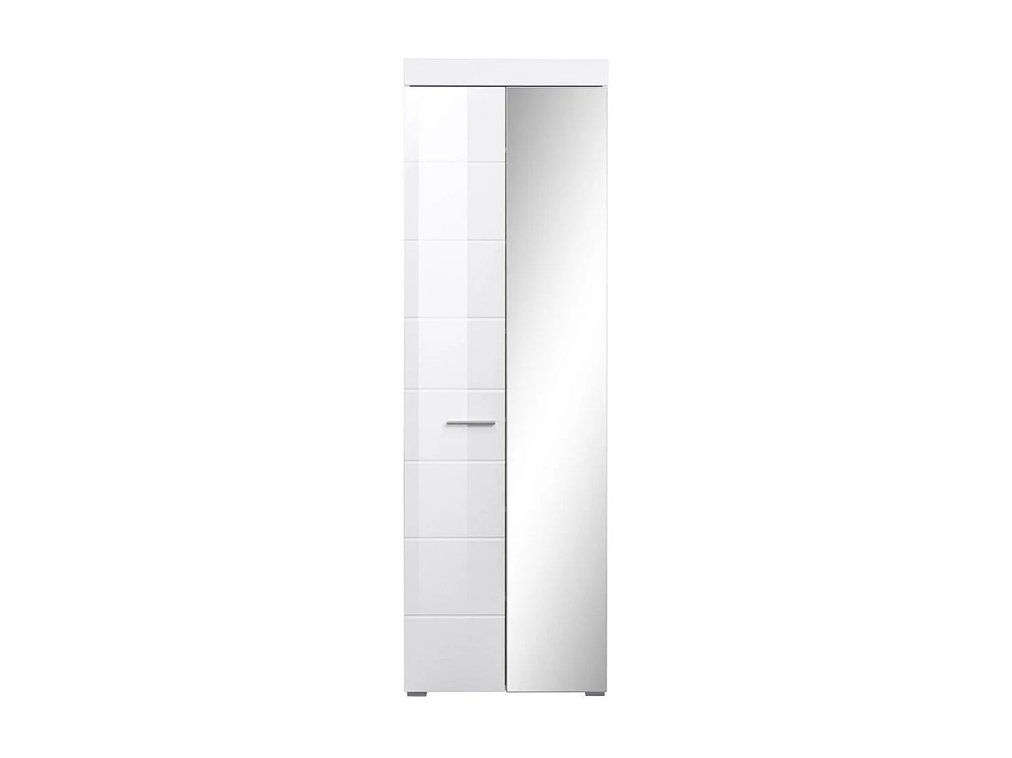 Mueble contenedor 1 puerta blanco brillo 1 puerta espejo Kelia 62 cm