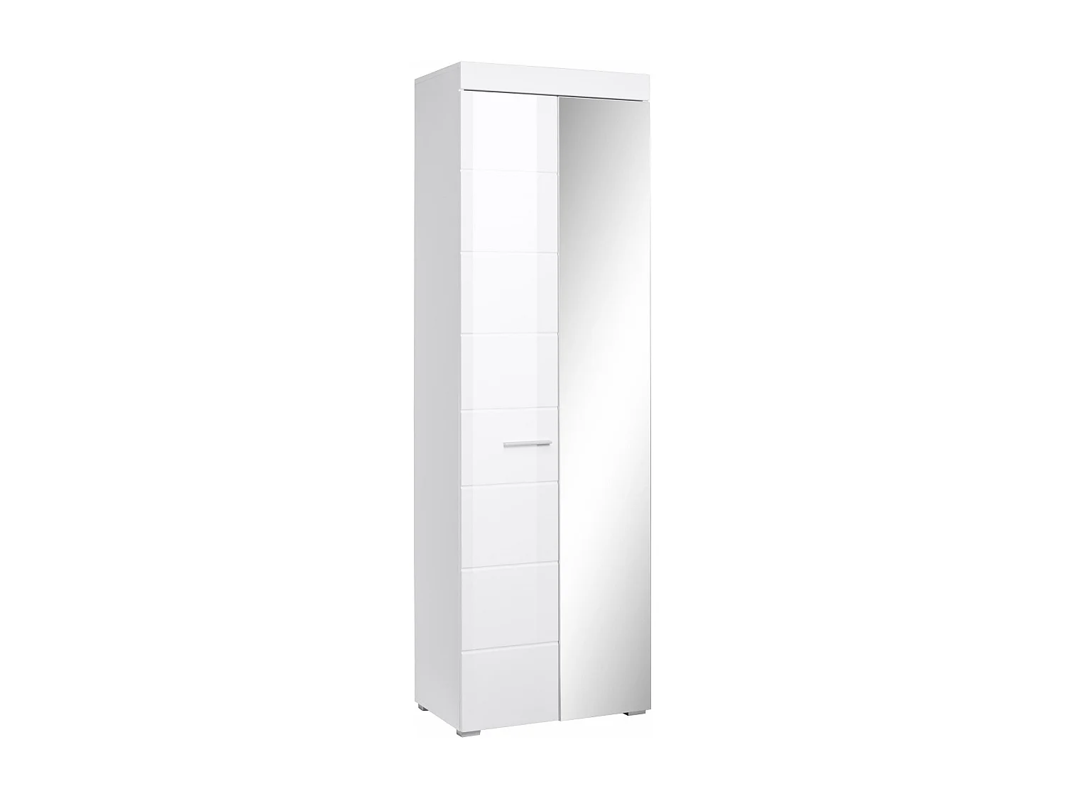 Mueble contenedor 1 puerta blanco brillo 1 puerta espejo Kelia 62 cm