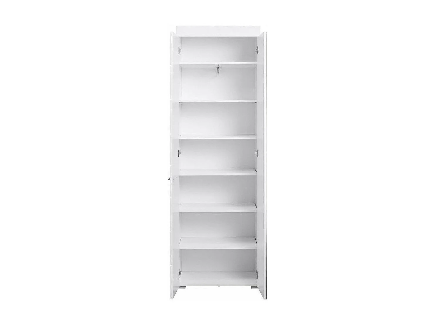 Armoire de rangement 1 porte blanc brillant 1 porte miroir Kelia 62cm