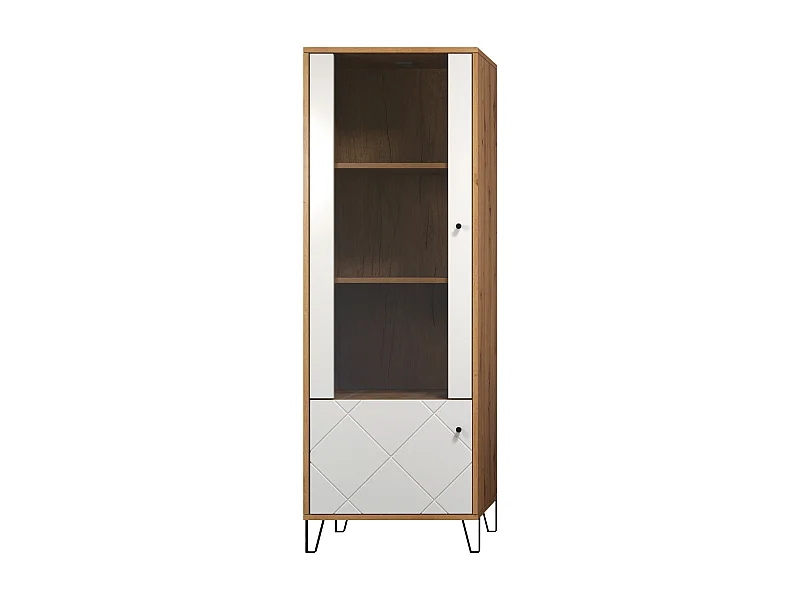 Armoire - Mélaminé chêne - Naturel-blanc - 63 - 172 - 40 cm