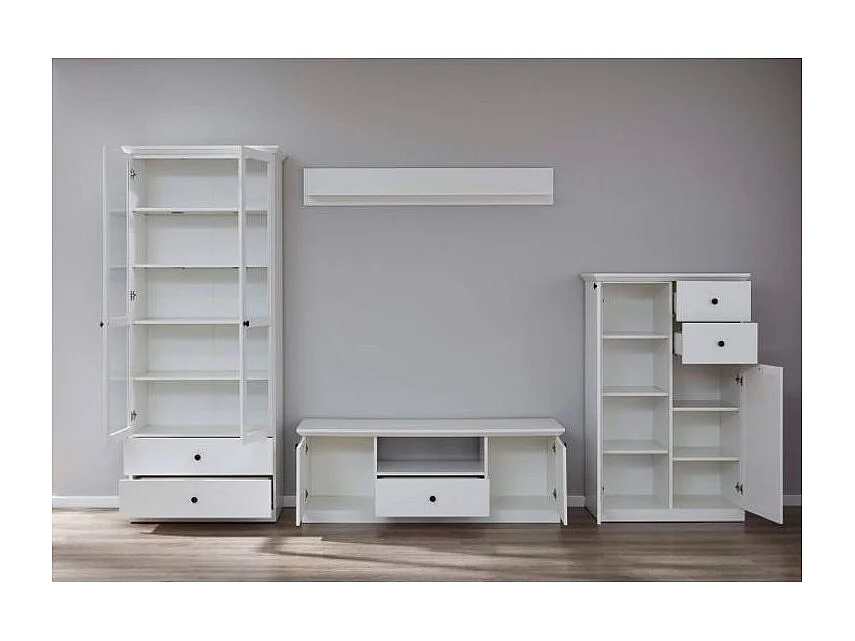 Ensemble meuble TV 4 pièces blanc mat Valex