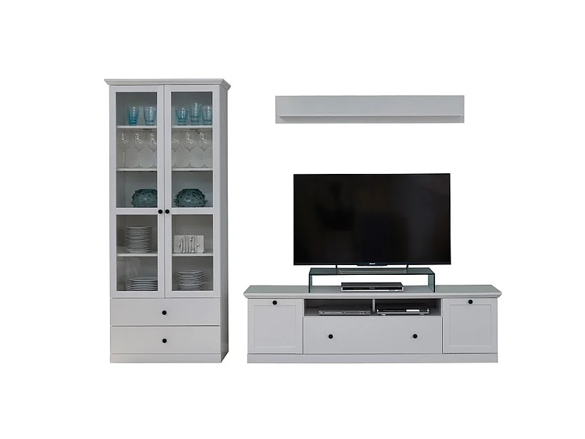 Meuble salon/séjour mélaminé. Ensemble 3 meubles. L - H - P : 273 - 200 - 41 cm