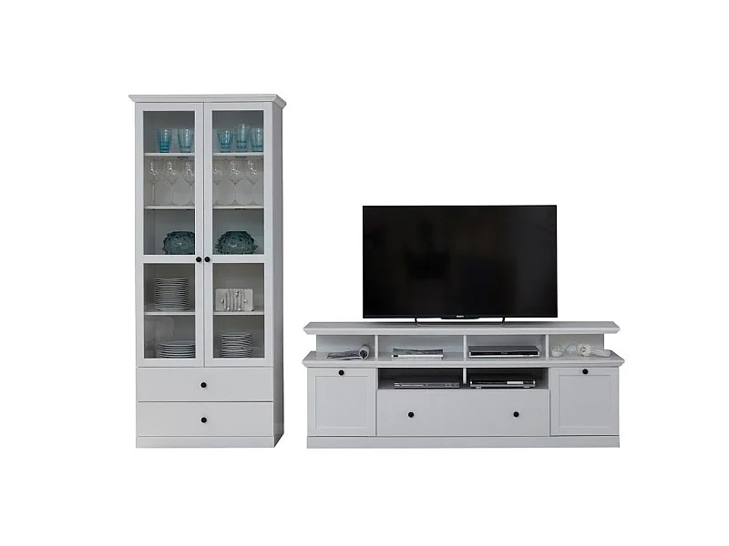 Meuble salon/séjour mélaminé. Ensemble 3 meubles. L - H - P : 273 - 196 - 41 cm