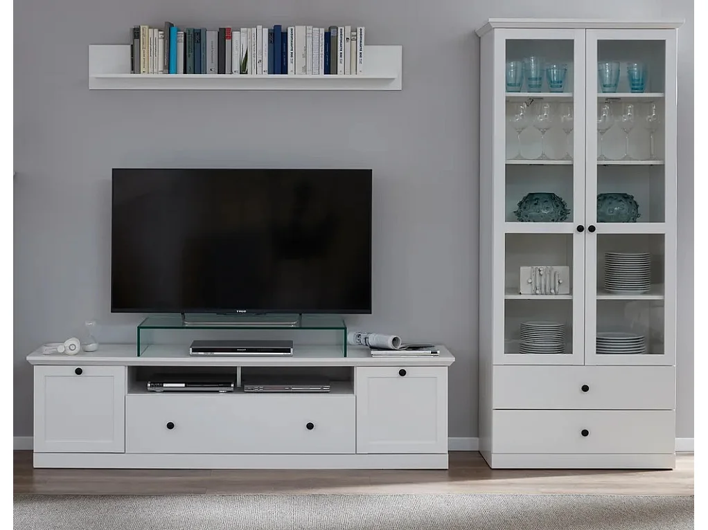 Ensemble meuble TV 3 pièces blanc mat Valex