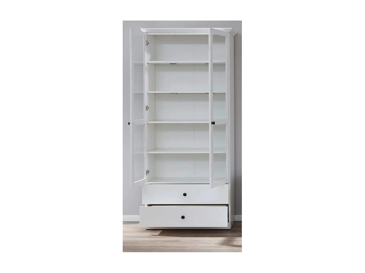 Ensemble meuble TV 2 pièces blanc mat Valex