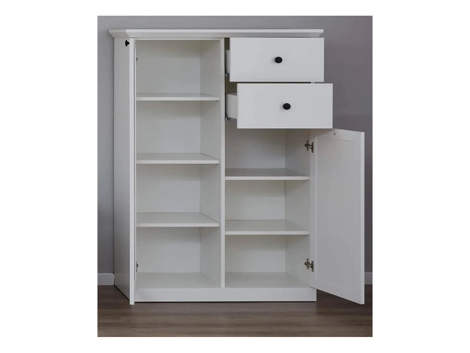 Ensemble meuble TV 4 pièces blanc mat Valex 369cm