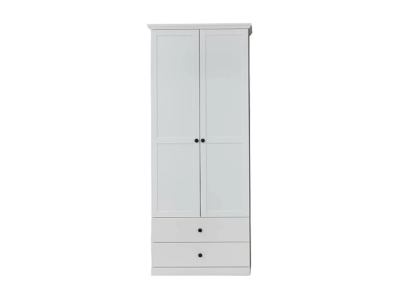 Meuble chambre. Armoire mélaminé blanc. L - H - P : 81 | 196 | 41 cm.
