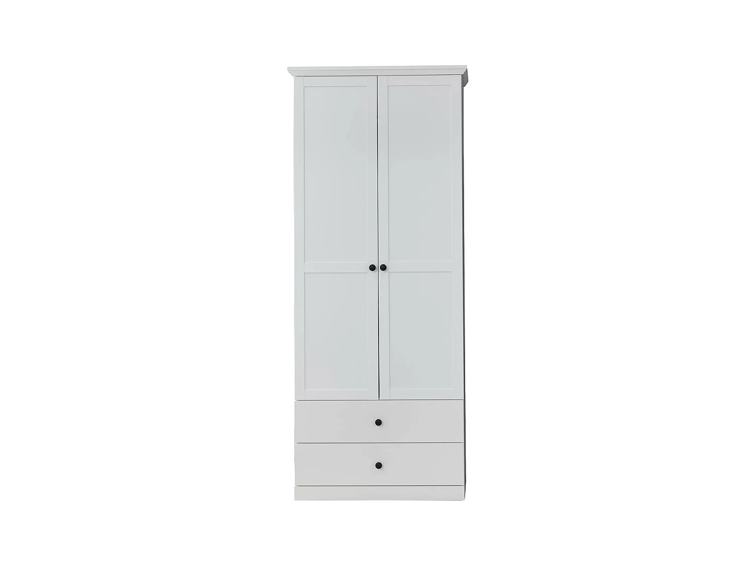 Meuble chambre. Armoire mélaminé blanc. L - H - P : 81 | 196 | 41 cm.