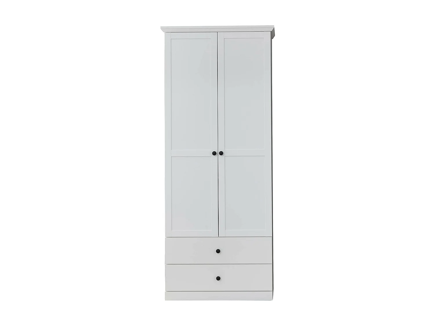 Meuble chambre. Armoire mélaminé blanc. L - H - P : 81 | 196 | 41 cm.