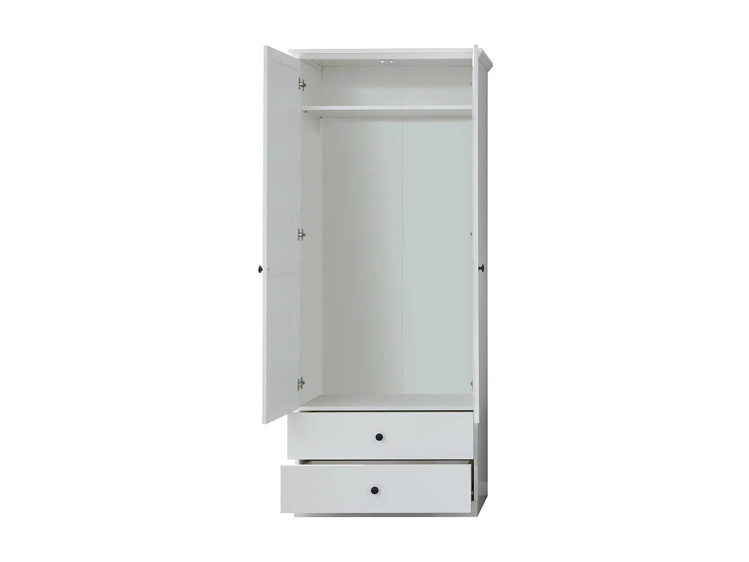 Meuble chambre. Armoire mélaminé blanc. L - H - P : 81 | 196 | 41 cm.