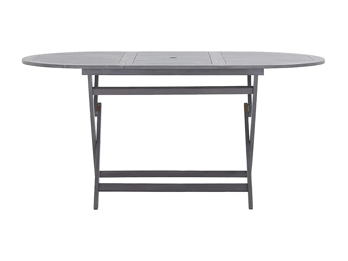 Mobilier à dîner de jardin 9 pcs Bois d'acacia massif Gris