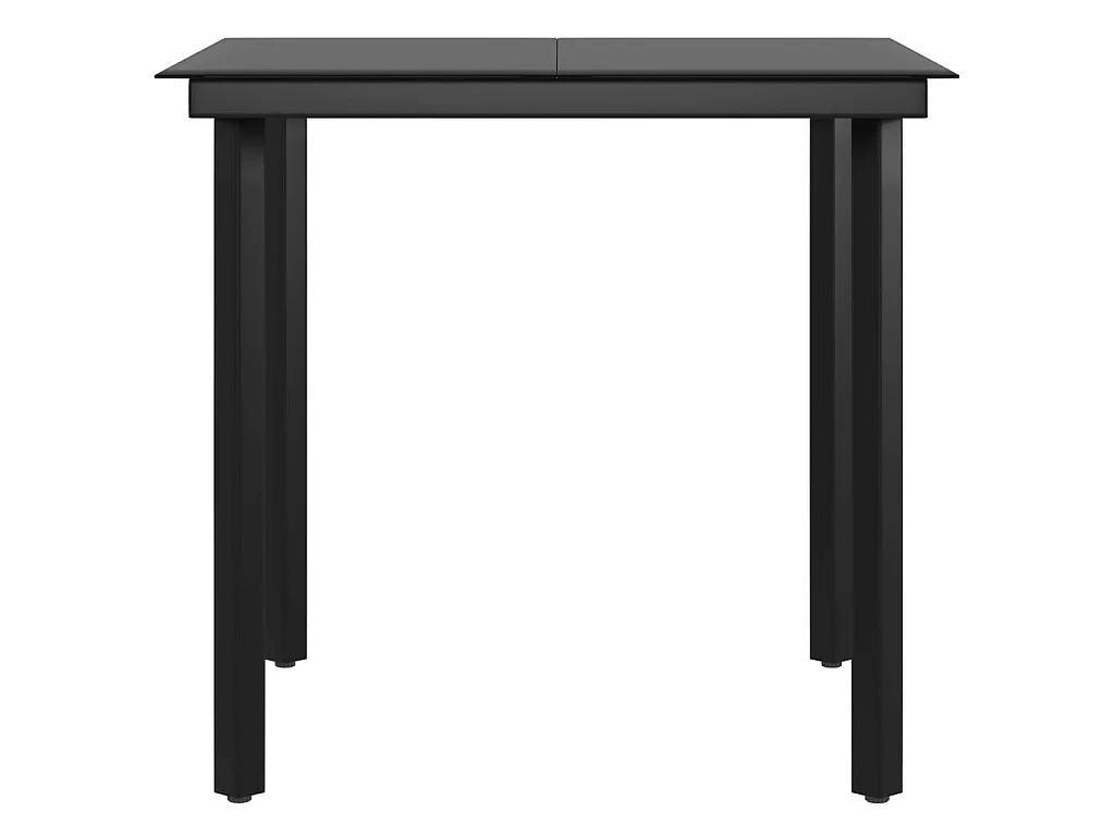 Mobilier de salle à manger de jardin coussins 5 pcs Marron-noir 4